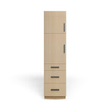 Linen Cabinet 2D 3DWS, Desert Oak, Matte Black
