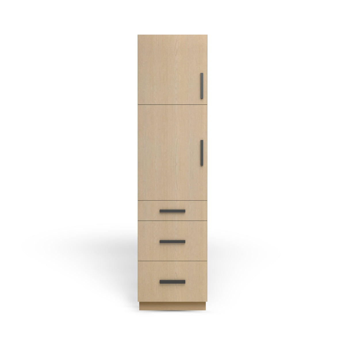Linen Cabinet 2D 3DWS, Desert Oak, Matte Black