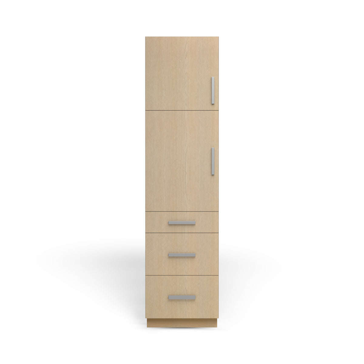 Linen Cabinet 2D 3DWS, Desert Oak, Polished Chrome
