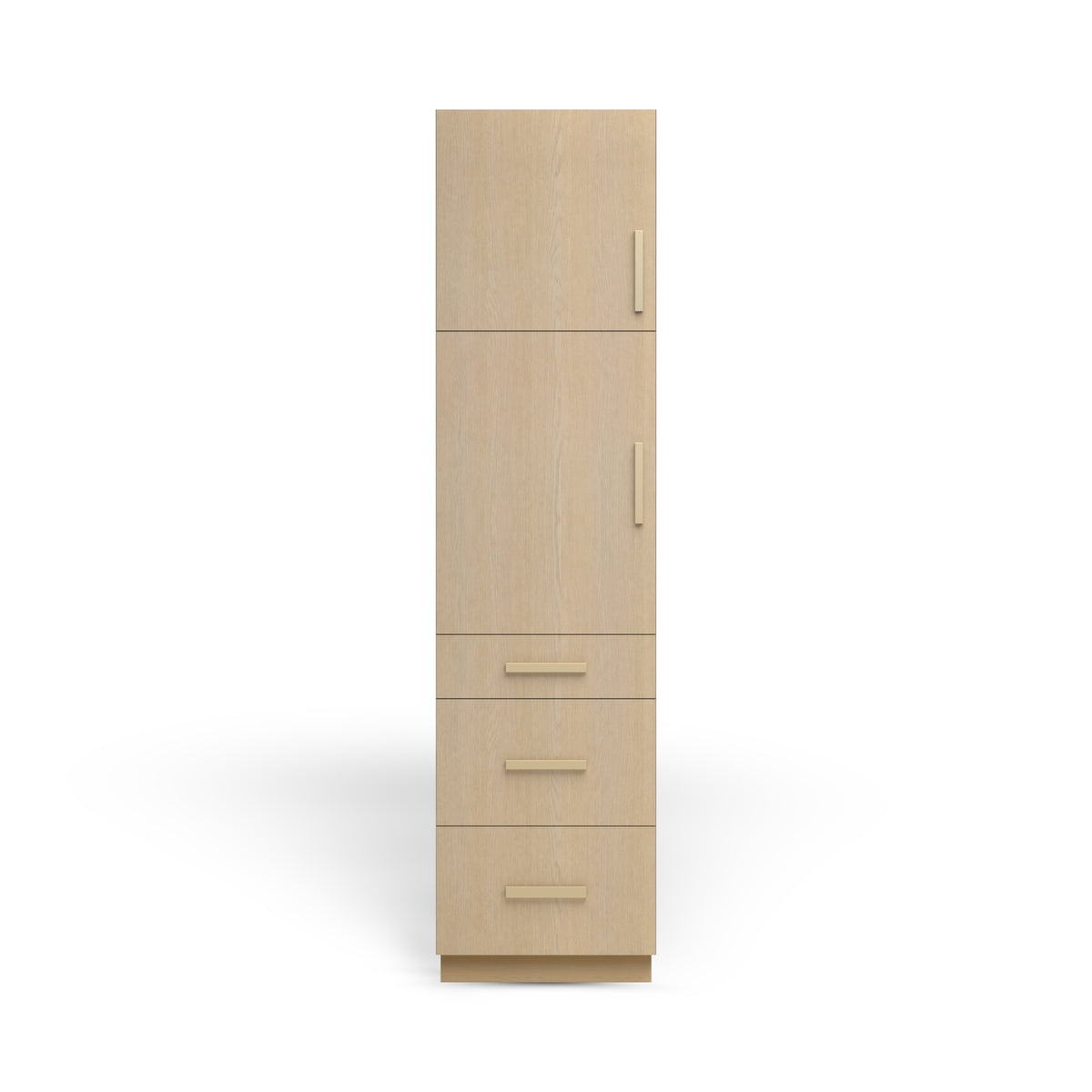 Linen Cabinet 2D 3DWS, Desert Oak, Satin Gold