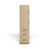 Linen Cabinet 2D 3DWS, Desert Oak, Satin Nickel