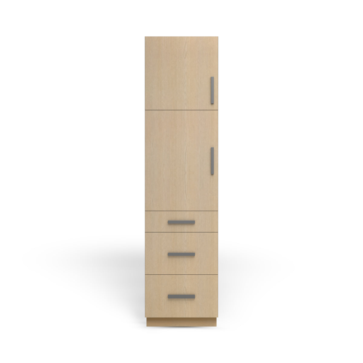 Linen Cabinet 2D 3DWS, Desert Oak, Satin Nickel