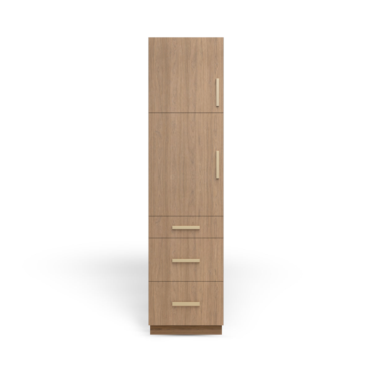 Linen Cabinet 2D 3DWS, Frozen Walnut, Satin Gold
