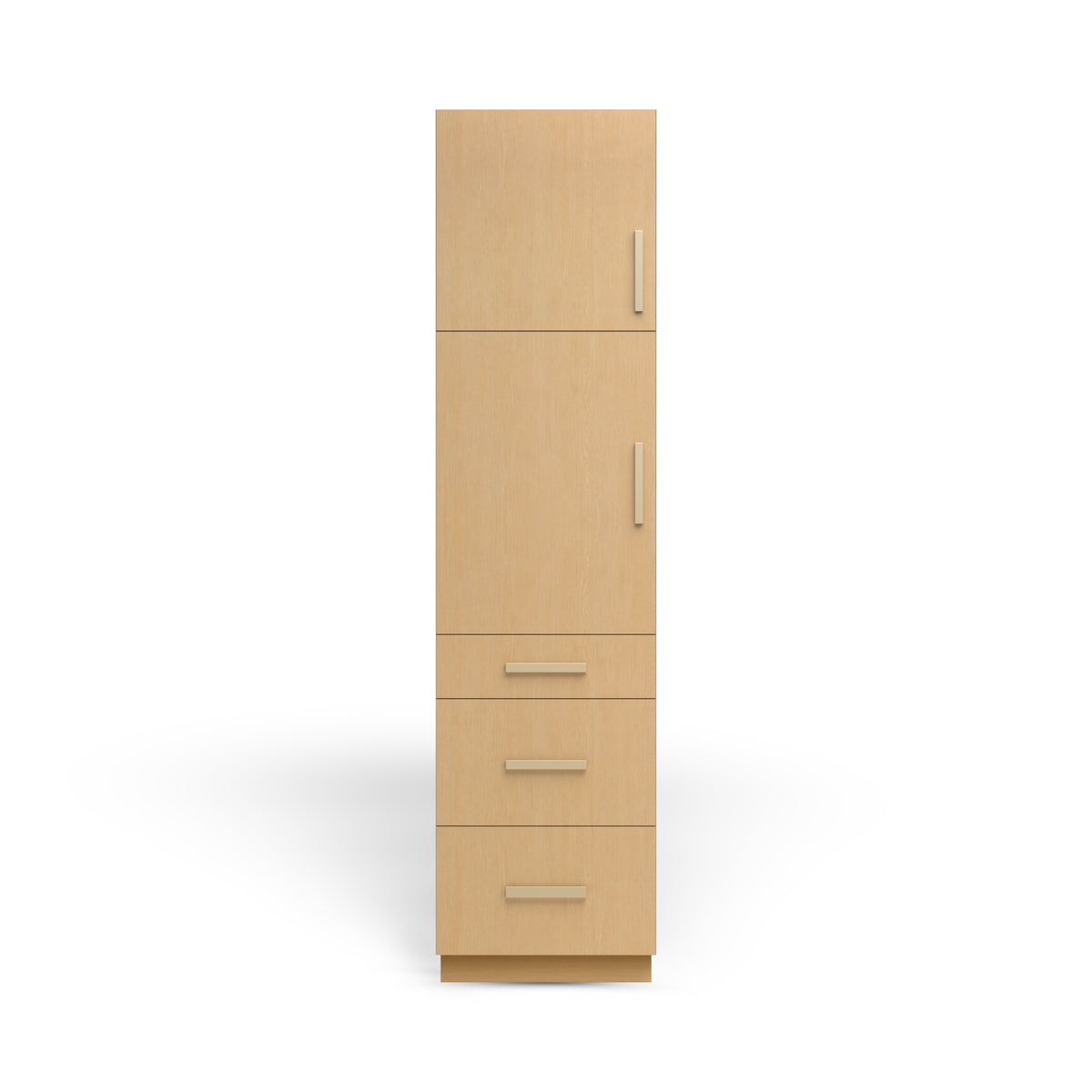 Linen Cabinet 2D 3DWS, Ivory Infinite Oak, Satin Gold