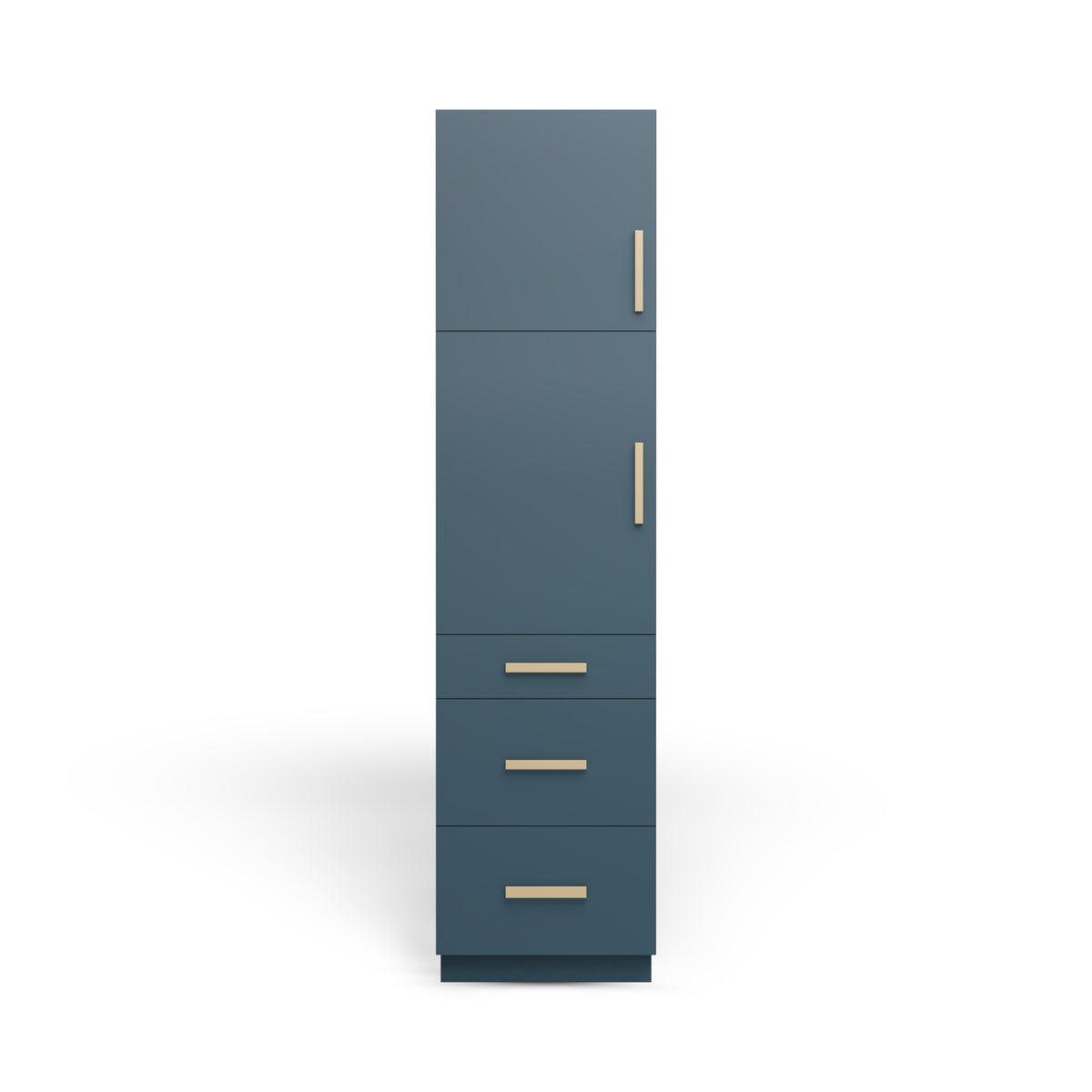 Linen Cabinet 2D 3DWS, Oceanic Matte, Satin Gold