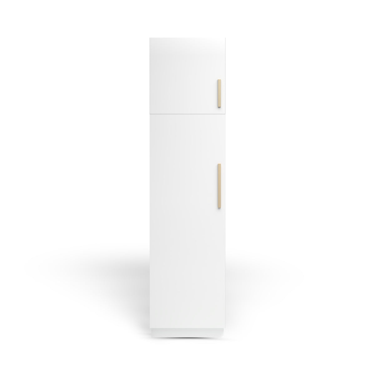 Linen Cabinet 2D, Arctic Matte, Satin Gold