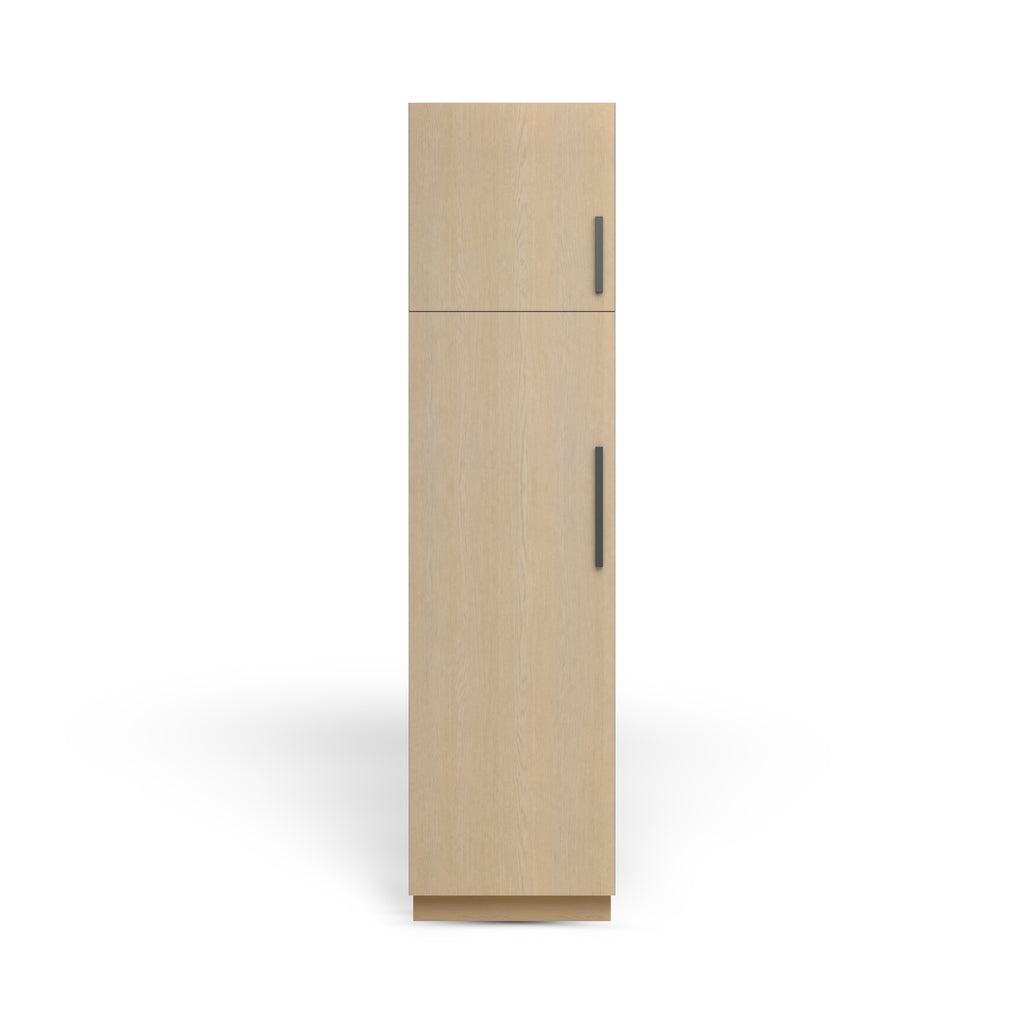 Linen Cabinet 2D, Desert Oak, Matte Black