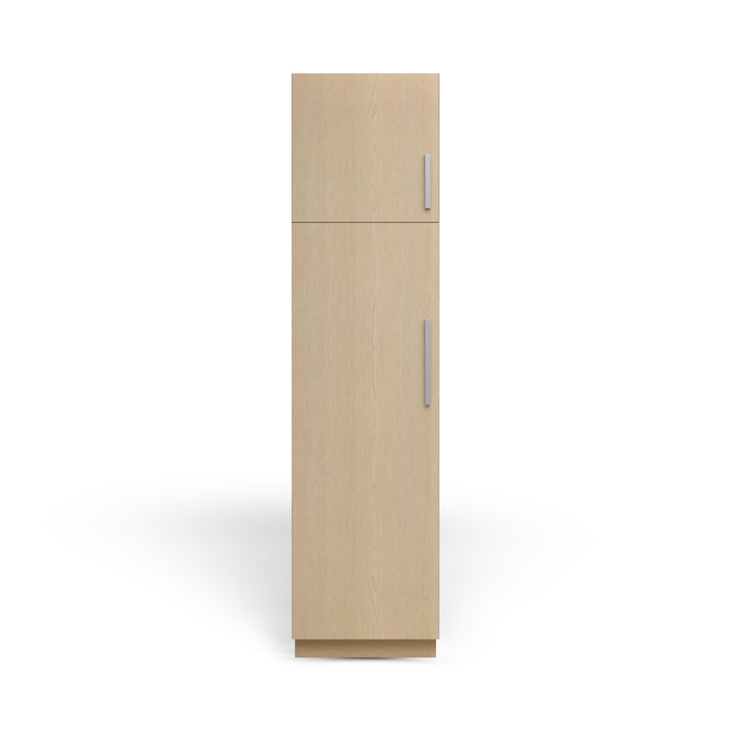 Linen Cabinet 2D, Desert Oak, Polished Chrome