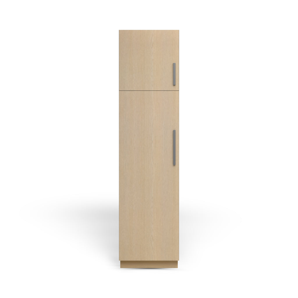 Linen Cabinet 2D, Desert Oak, Satin Nickel