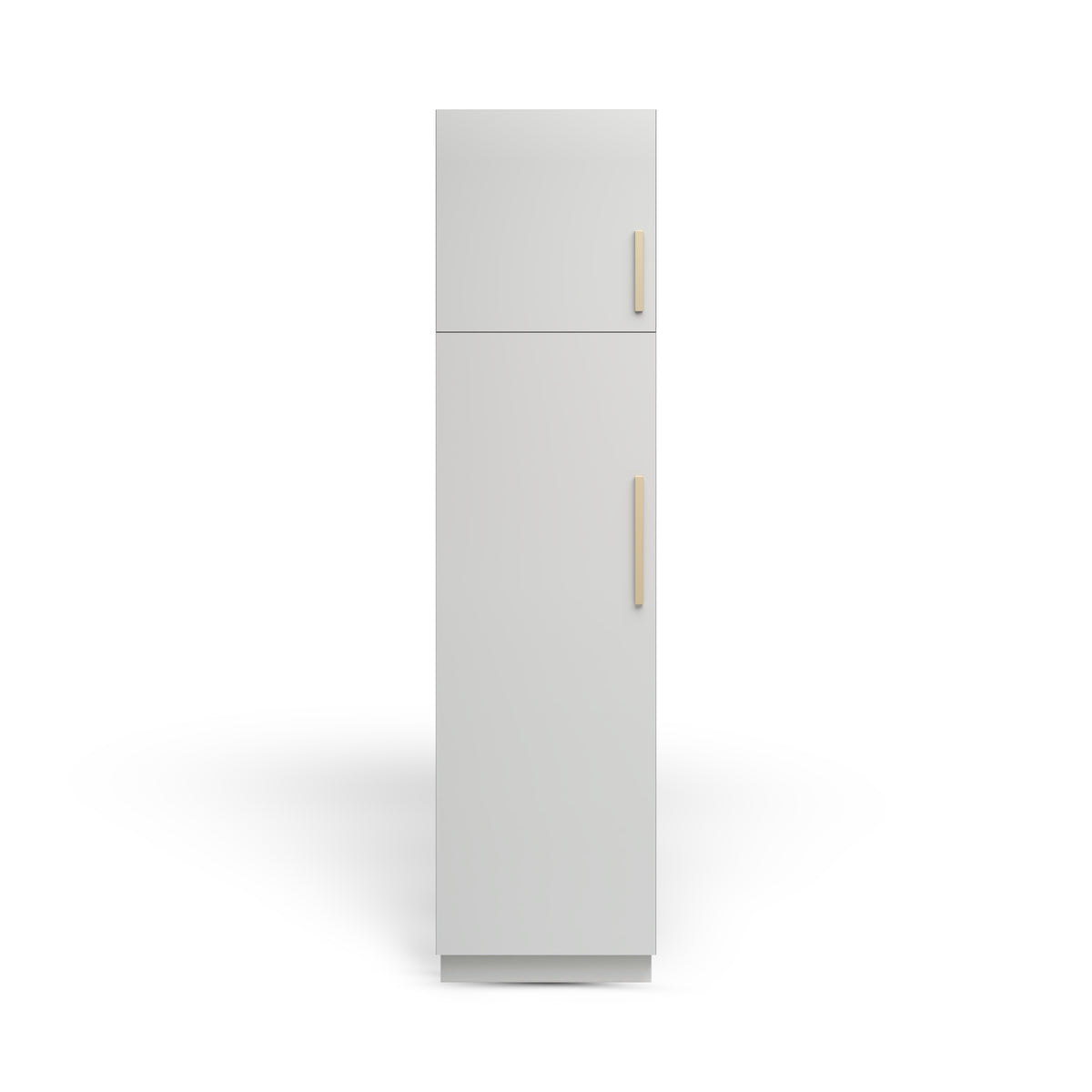 Linen Cabinet 2D, Dove Matte, Satin Gold