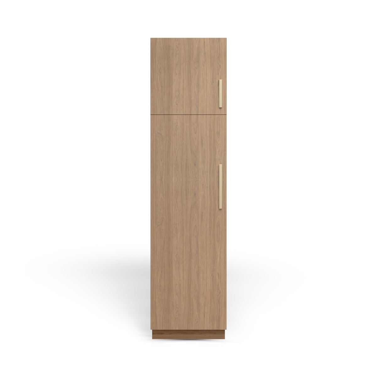 Linen Cabinet 2D, Frozen Walnut, Satin Gold
