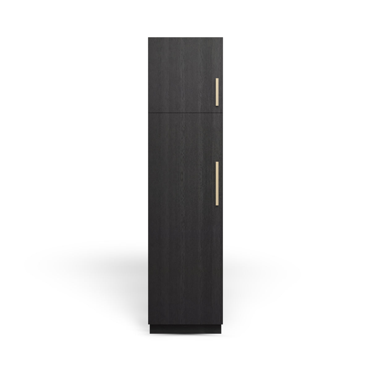 Linen Cabinet 2D, Raven Oak, Satin Gold