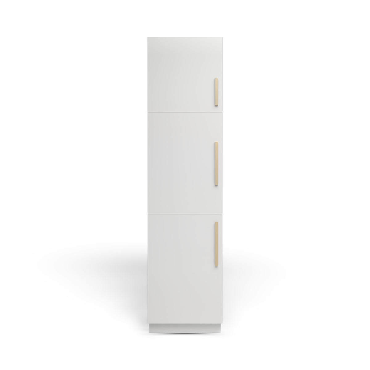 Linen Cabinet 3D, Ash Matte, Satin Gold