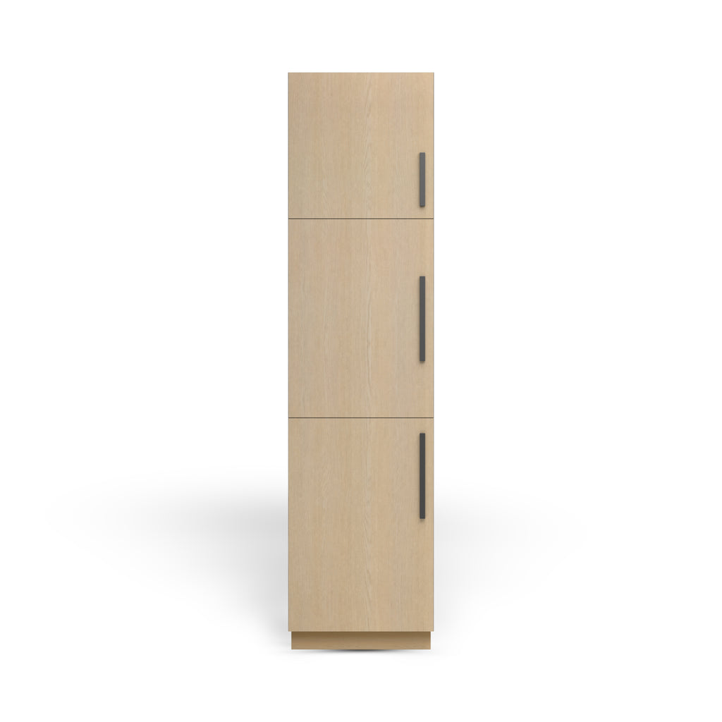 Linen Cabinet 3D, Desert Oak, Matte Black