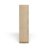 Linen Cabinet 3D, Desert Oak, Polished Chrome