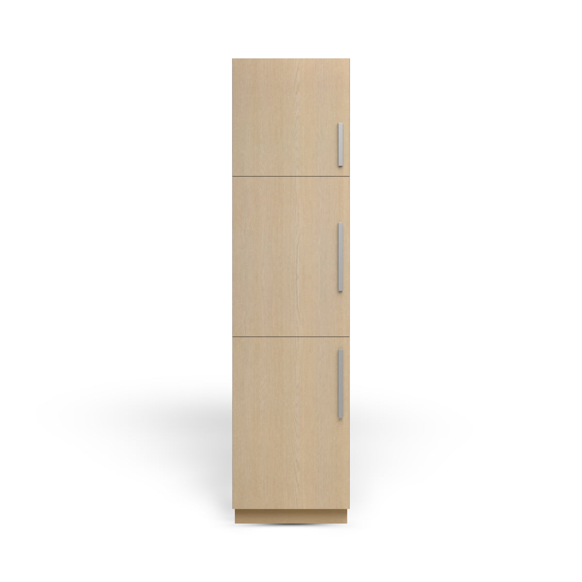Linen Cabinet 3D, Desert Oak, Polished Chrome
