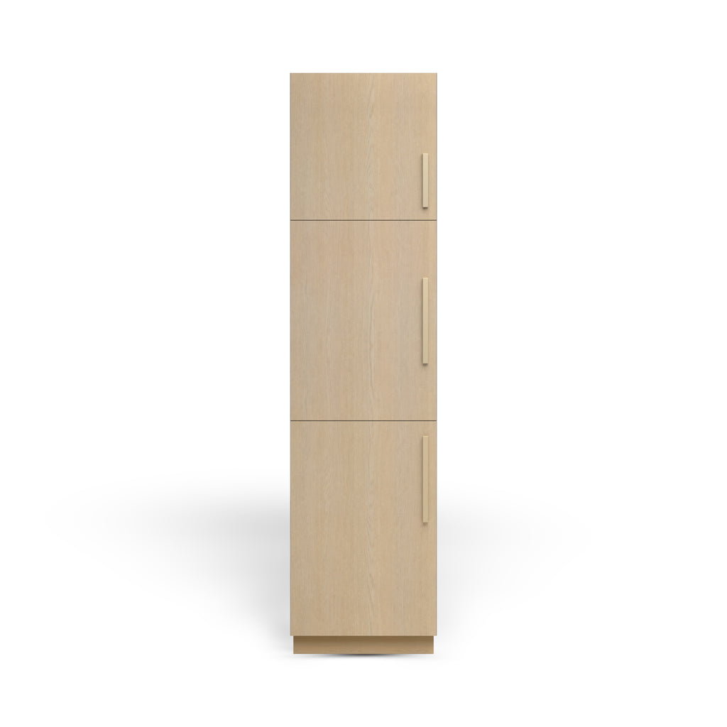Linen Cabinet 3D, Desert Oak, Satin Gold