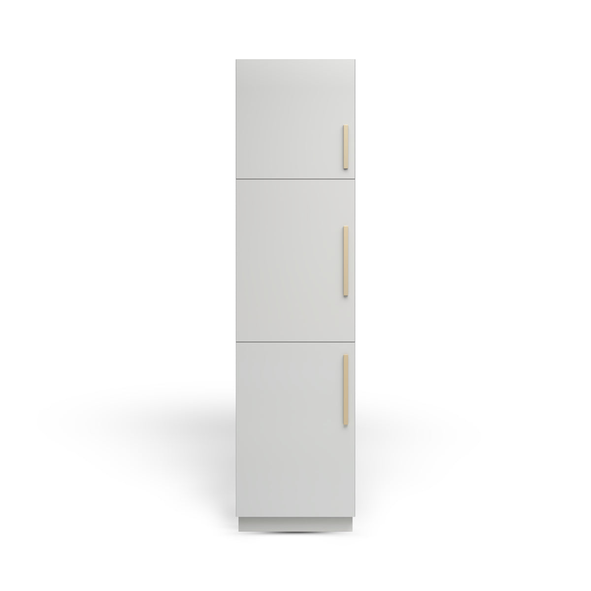 Linen Cabinet 3D, Dove Matte, Satin Gold