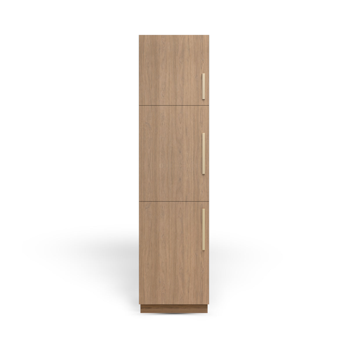 Linen Cabinet 3D, Frozen Walnut, Satin Gold