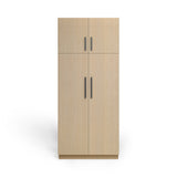 Linen Cabinet 4D, Desert Oak, Matte Black