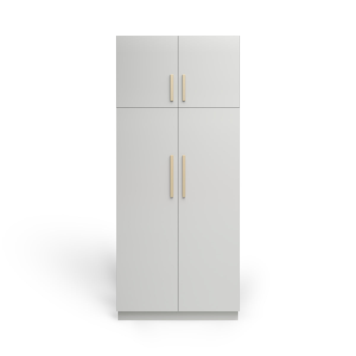 Linen Cabinet 4D, Dove Matte, Satin Gold