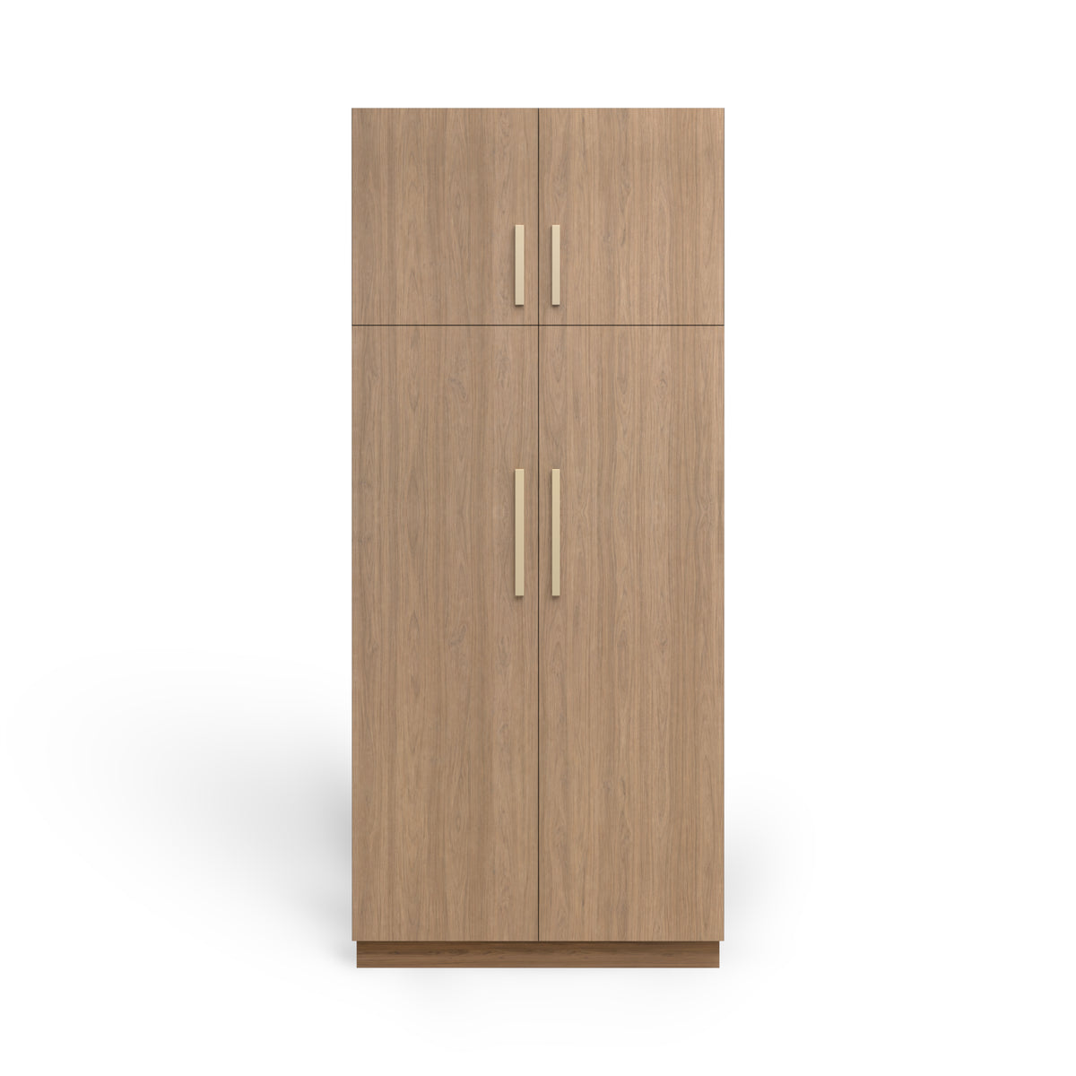 Linen Cabinet 4D, Frozen Walnut, Satin Gold