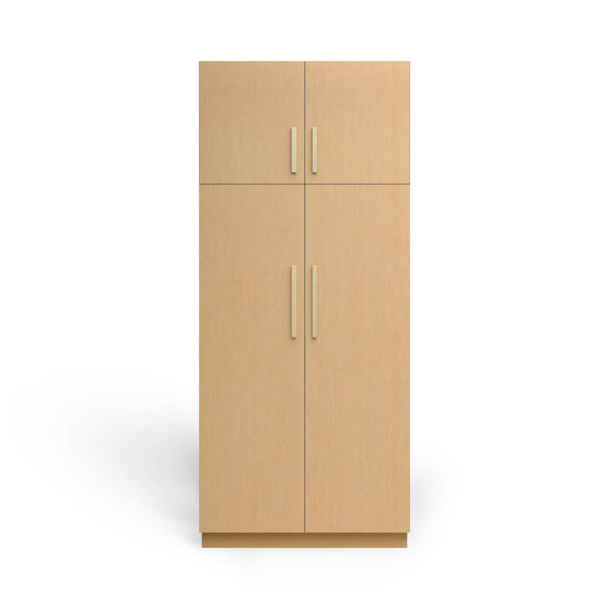 Linen Cabinet 4D, Ivory Infinite Oak, Satin Gold