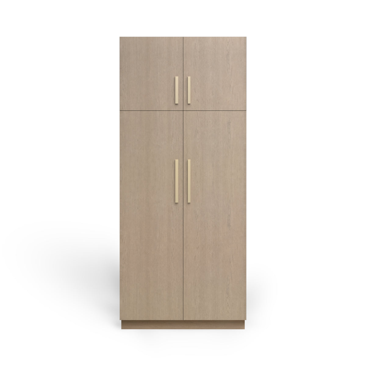 Linen Cabinet 4D, Manhattan Oak, Satin Gold
