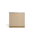 Sink Base Modern, Desert Oak, Satin Gold