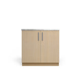 Sink Base Modern, Desert Oak, Satin Nickel