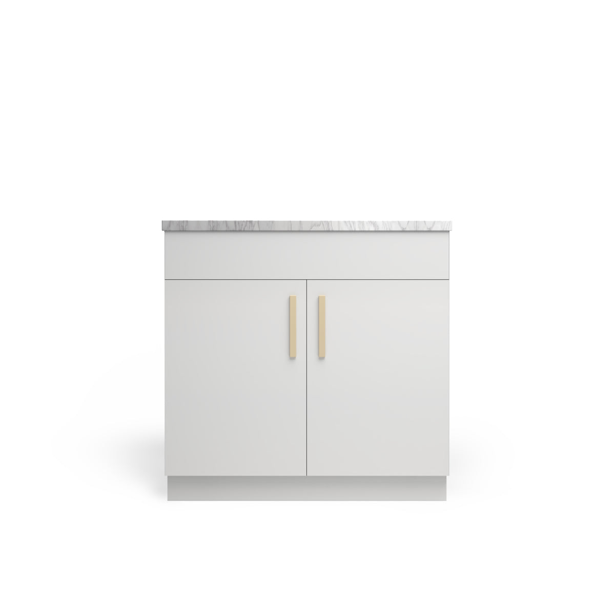 Sink Base Standard, Ash Matte, Satin Gold