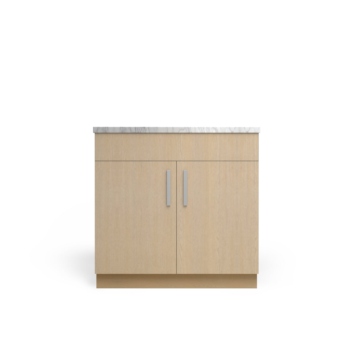 Sink Base Standard, Desert Oak, Polished Chrome