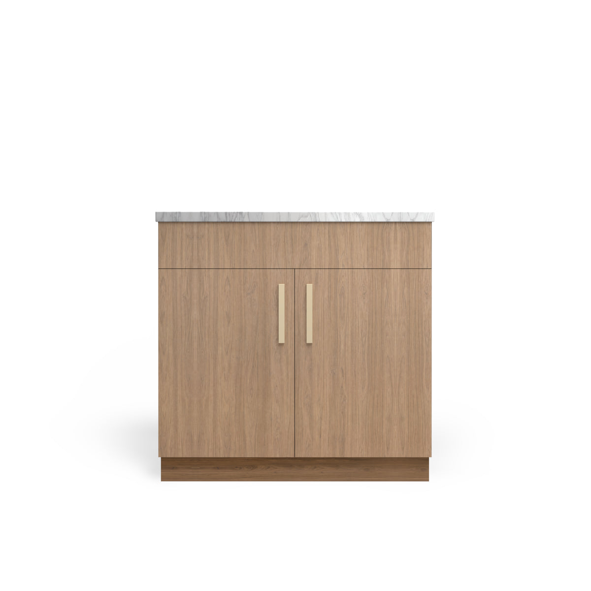 Sink Base Standard, Frozen Walnut, Satin Gold