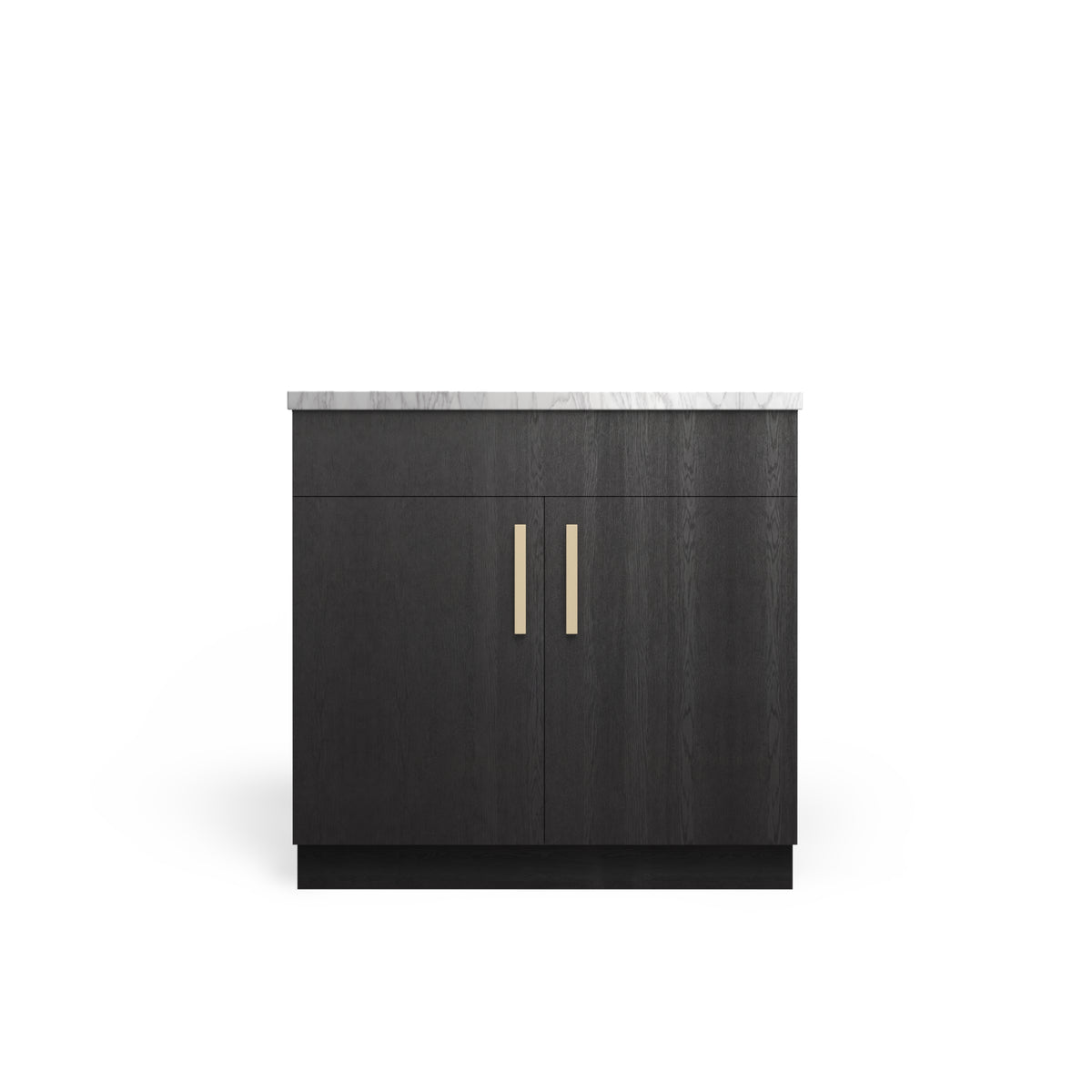 Sink Base Standard, Raven Oak, Satin Gold