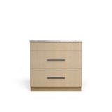 Sink Base with 3 Drawer, Desert Oak, Matte Black
