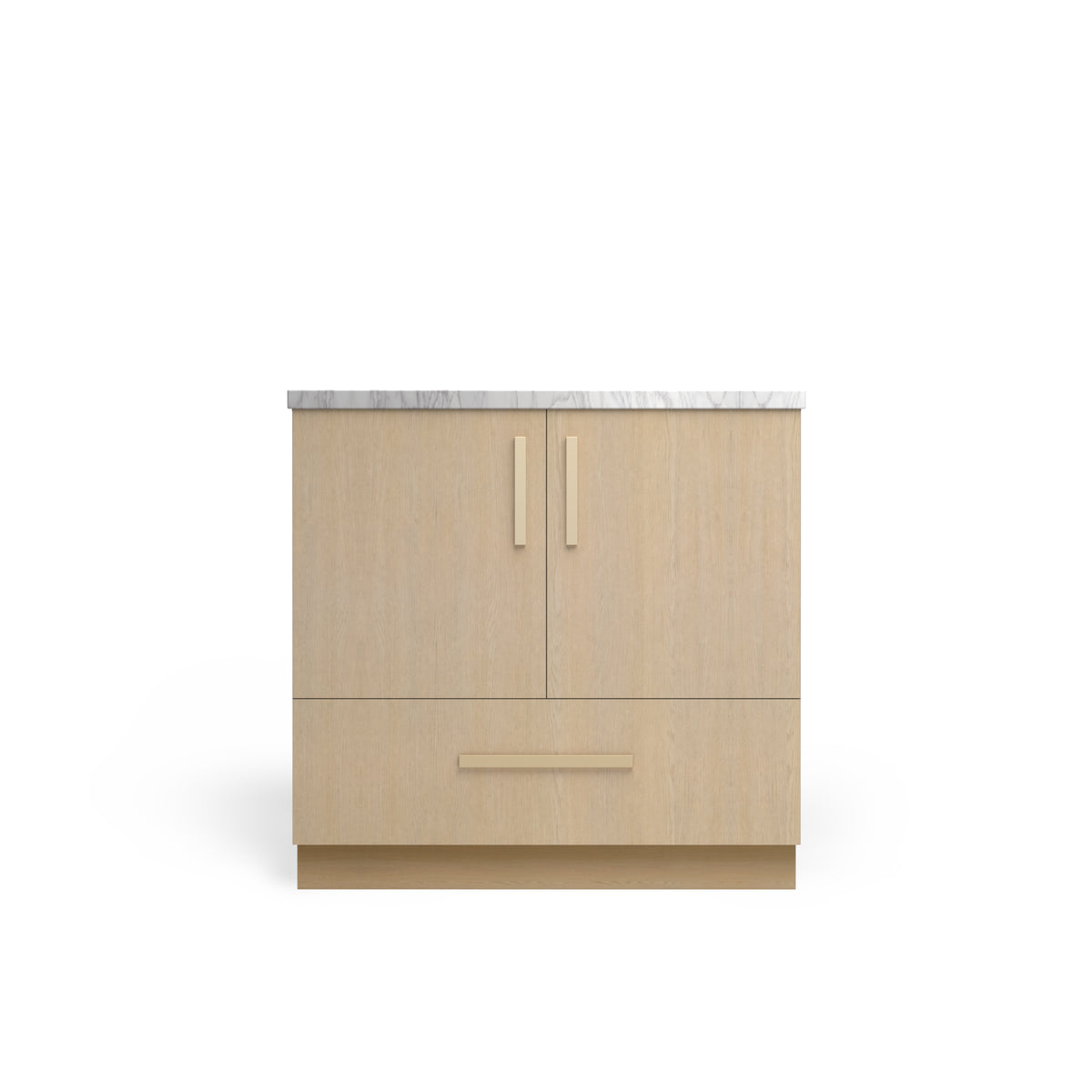 Sink Base with Drawer 10", Desert Oak, Satin Gold
