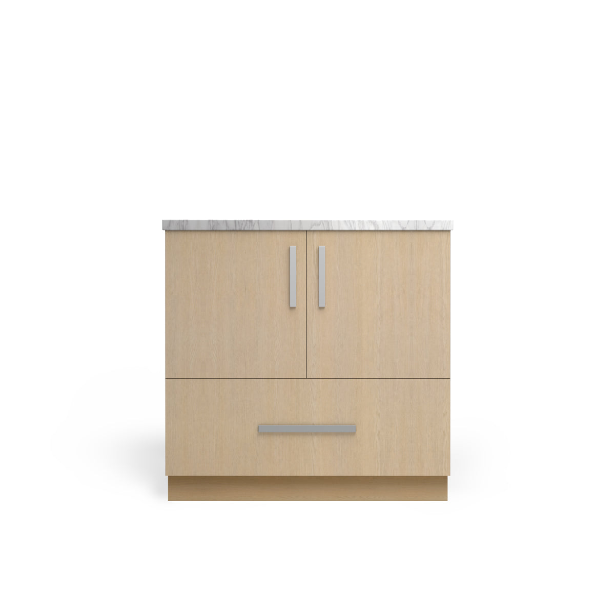 Sink Base with Drawer 12", Desert Oak, Polished Chrome