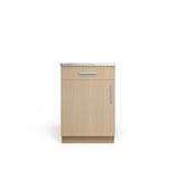 Vanity Base B1DW1D, Desert Oak, Polished Chrome