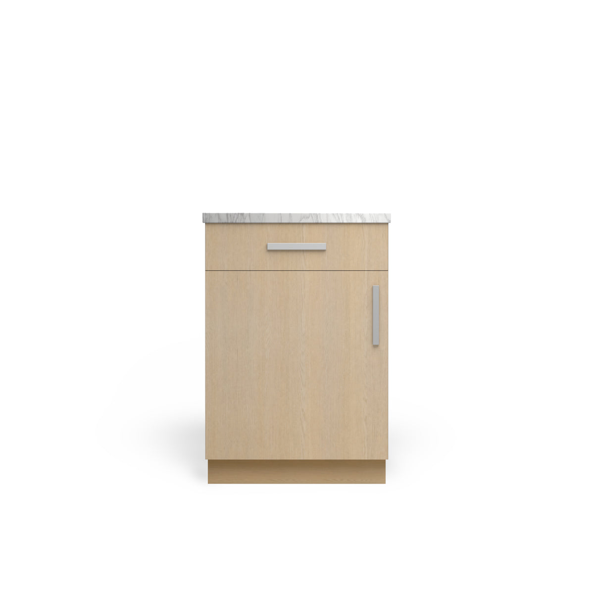 Vanity Base B1DW1D, Desert Oak, Polished Chrome