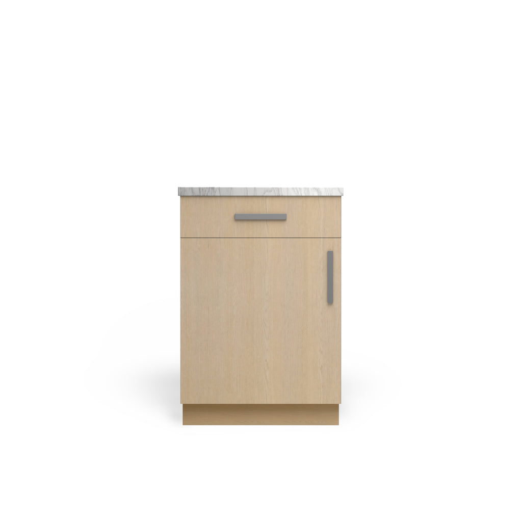 Vanity Base B1DW1D, Desert Oak, Satin Nickel