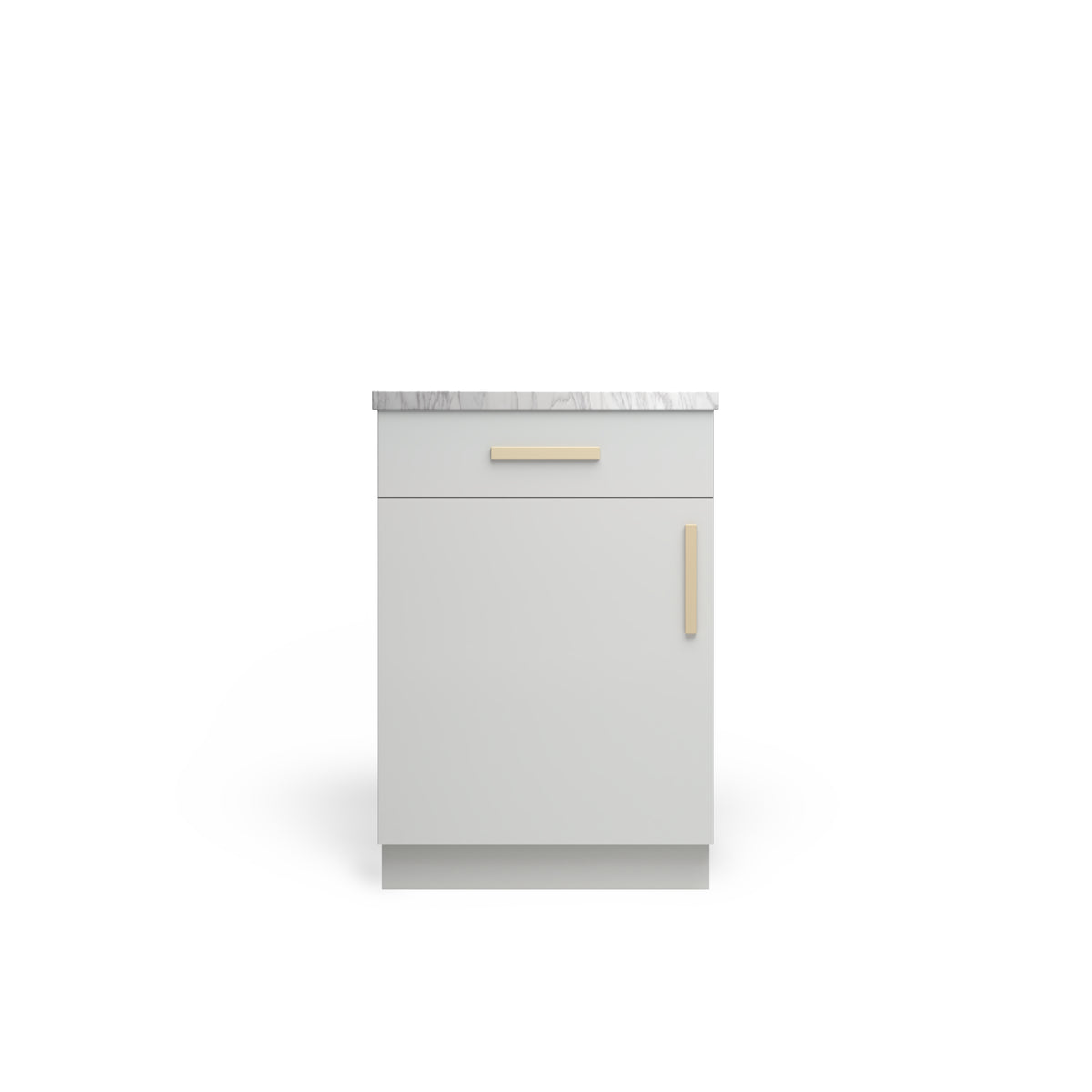 Vanity Base B1DW1D, Dove Matte, Satin Gold
