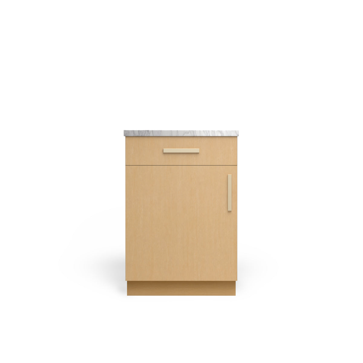 Vanity Base B1DW1D, Ivory Infinite Oak, Satin Gold