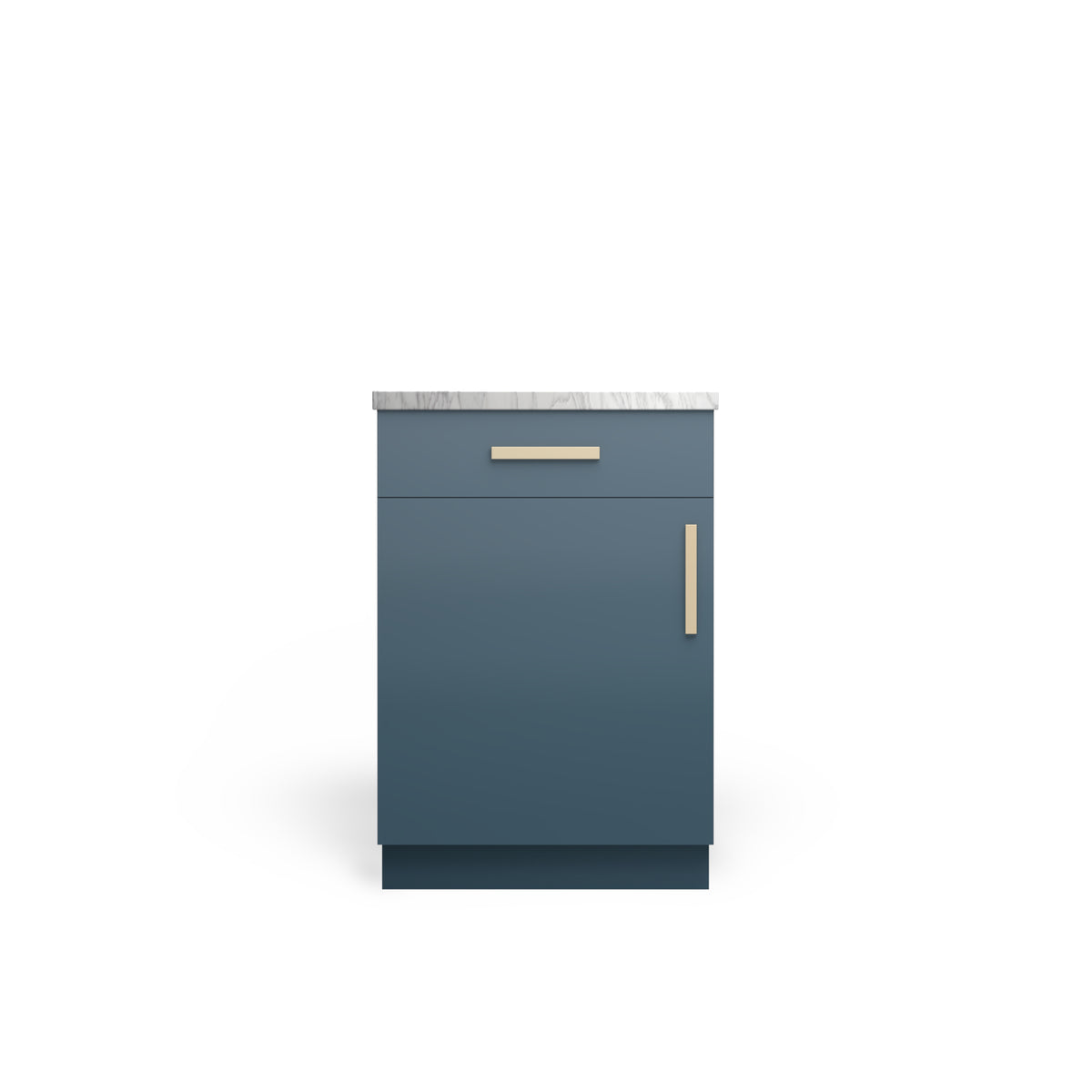 Vanity Base B1DW1D, Oceanic Matte, Satin Gold