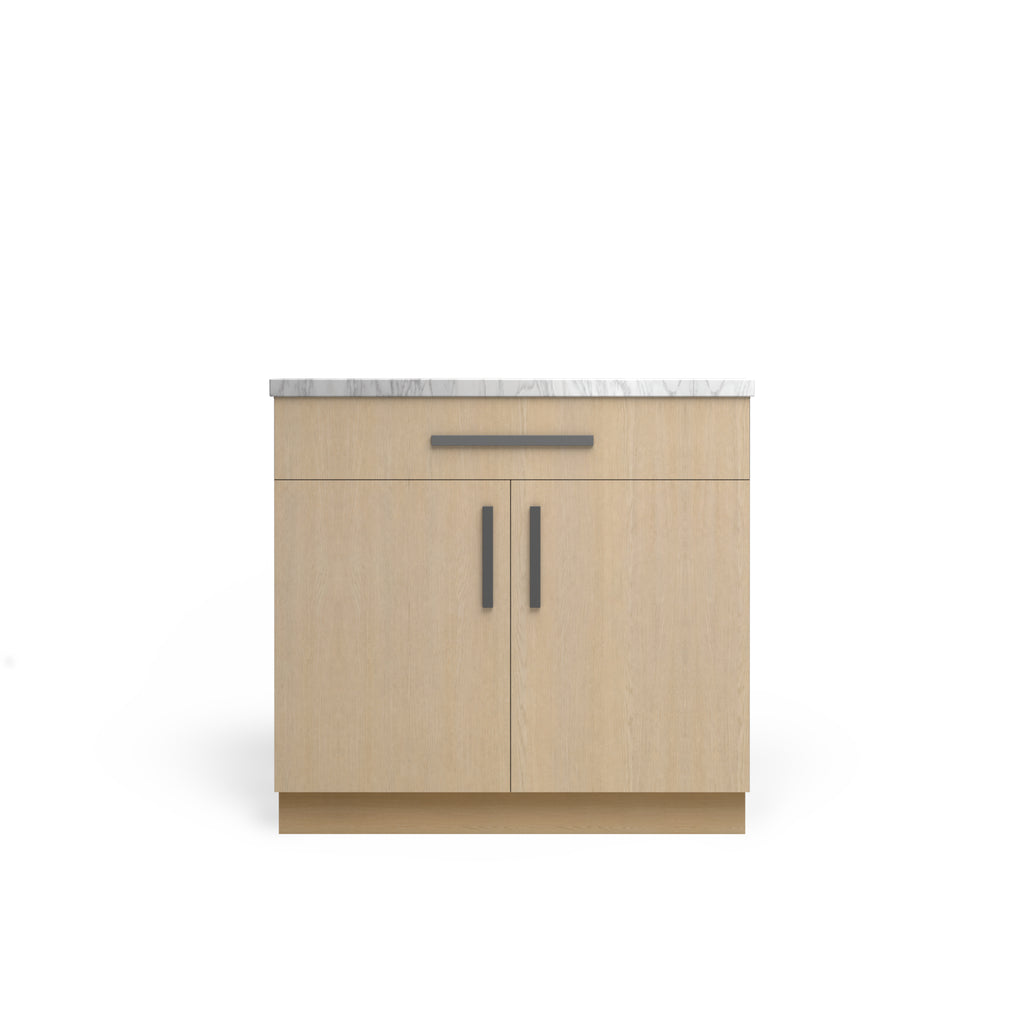 Vanity Base B1DW2D, Desert Oak, Matte Black
