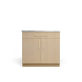 Vanity Base B1DW2D, Desert Oak, Satin Gold