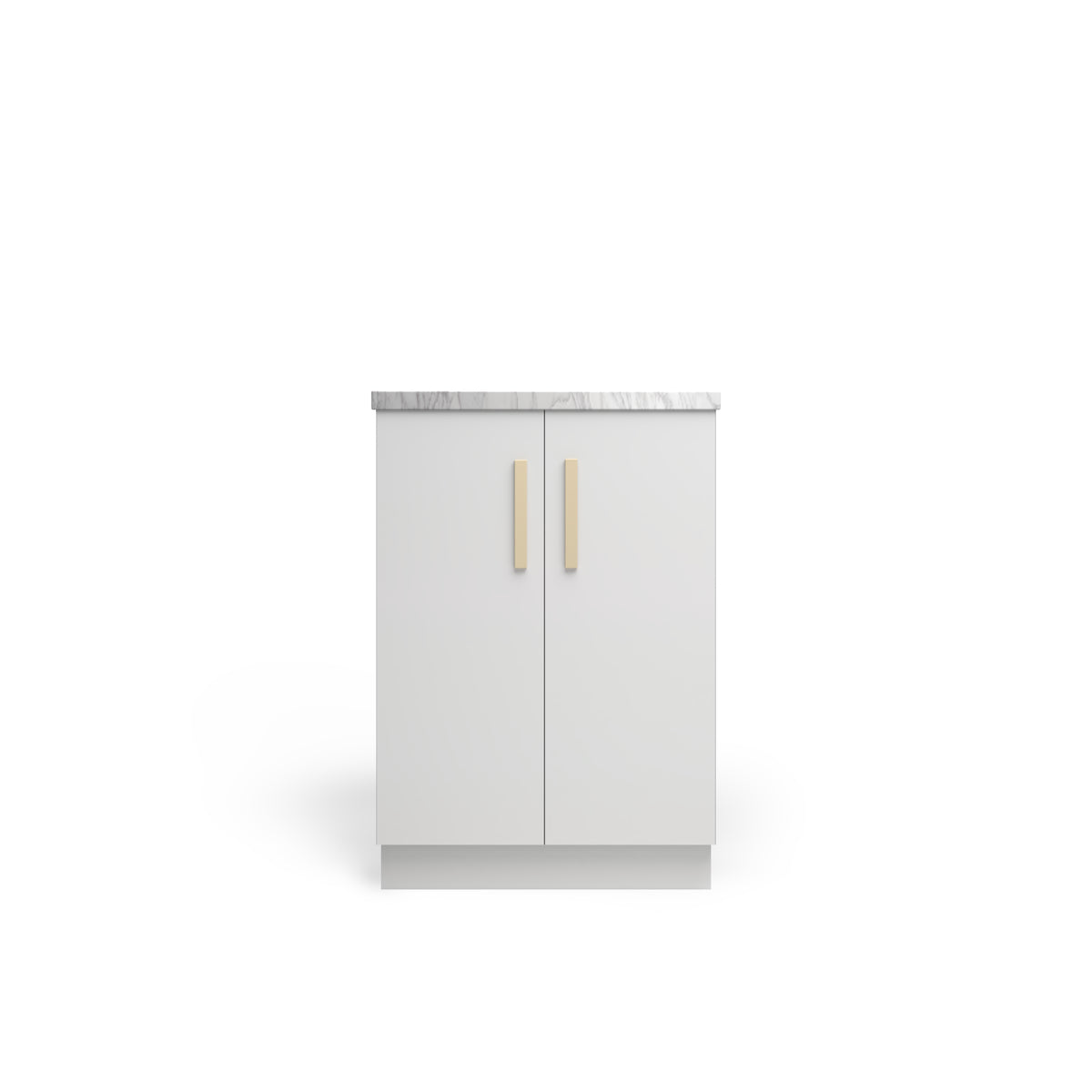 Vanity Base B2D, Ash Matte, Satin Gold
