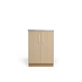 Vanity Base B2D, Desert Oak, Satin Gold