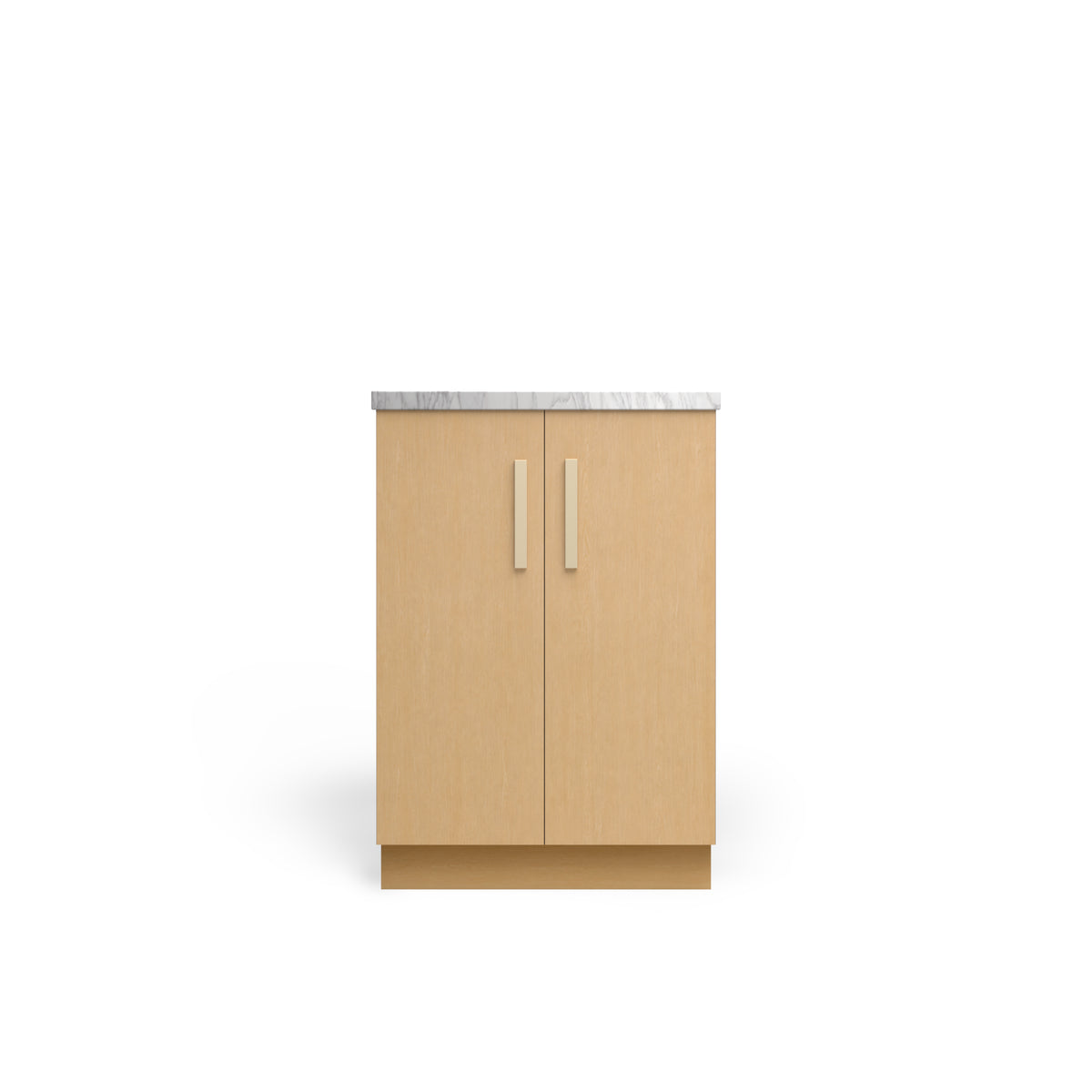 Vanity Base B2D, Ivory Infinite Oak, Satin Gold