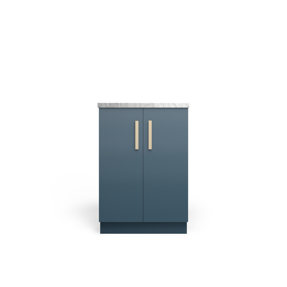 Vanity Base B2D, Oceanic Matte, Satin Gold