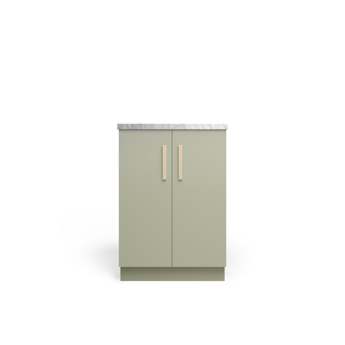 Vanity Base B2D, Rainforest Matte, Satin Gold